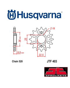 JT SPROCKETS STALEN VOORTANDWIEL - HUSQVARNA (IT) & >14