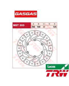 TRW Remschijf Brake disc Gasgas