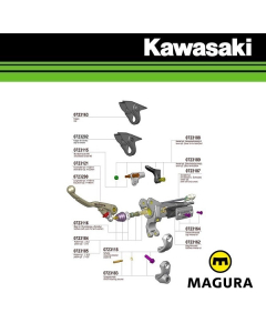 MAGURA 167 HYMEC LOSSE KOPPELING COMPONENTEN - KAWASAKI