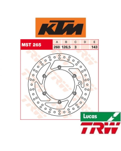 TRW REMSCHIJF - VOOR & ACHTER - KTM