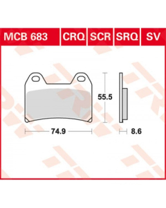 TRW MCB683 SRT SINTER REMBLOKKEN