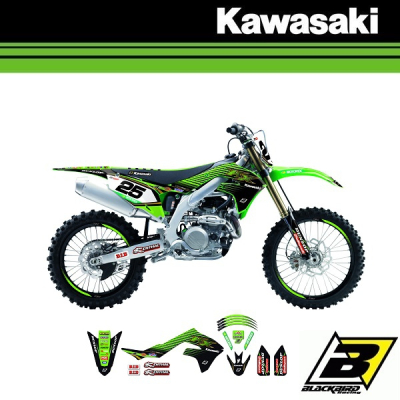 BLACKBIRD REPLICA F&H STICKERSET + ZADELOVERTREK - KAWASAKI - RACING 2022