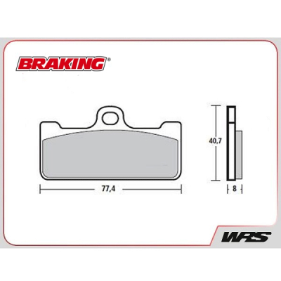 BRAKING GESINTERD REMBLOKKEN - TBV BREMBO REMKLAUW 107A48603