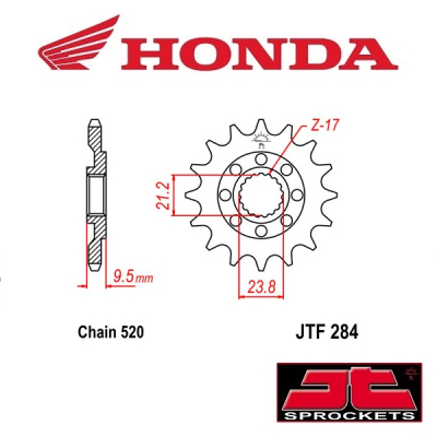 JT SPROCKETS STALEN VOORTANDWIEL - HONDA