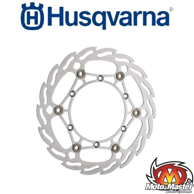 MOTOMASTER 260MM FLAME WAVE REMSCHIJF VOOR - ZWART & BLAUW - HUSQVARNA >14