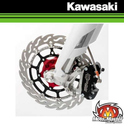 MOTOMASTER 320MM RACING FLAME SUPERMOTO REMSCHIJF VOOR - KAWASAKI