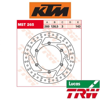 TRW REMSCHIJF - VOOR & ACHTER - KTM