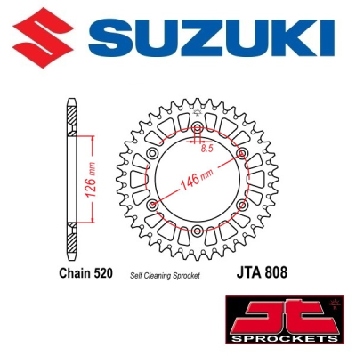 JT SPROCKETS ALUMINIUM ACHTERTANDWIEL - SUZUKI