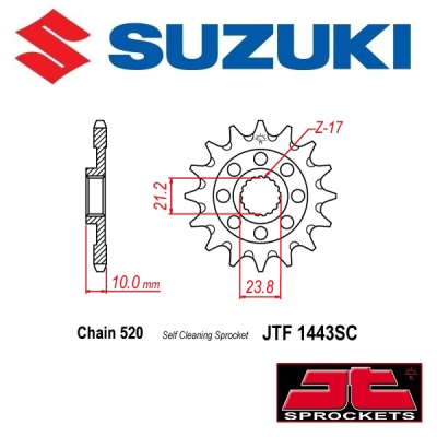 JT SPROCKETS STALEN VOORTANDWIEL - SUZUKI